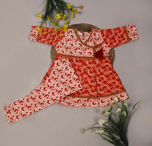 Spack Jerrow Kids dress girl|Kurti Palazo set for girls|kids palazzo set|Pure Cotton Printed Kurti Pajami/Pyjami Set for Baby Girl (B17_KPJ_5-6 Y)