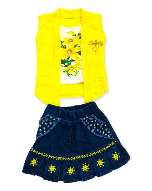 Buy Baby Girl Top Bottom Set Yellow Online at Best Prices in India