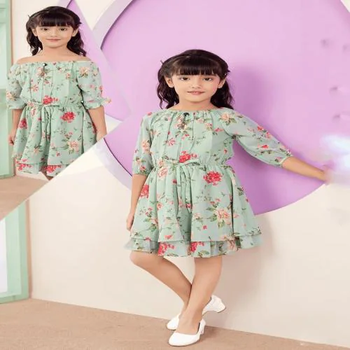 JB Fashion Fashioning Childhood: The Allure of Girls' Dress (Light Green) Size :7-8 Y