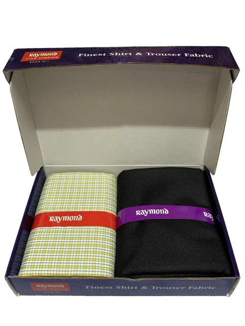 Raymond Cotton Shirt & Trouser Fabric in Moments Box Packing (Shirt-2.30 m, Pant-1.20 m)Moments-116