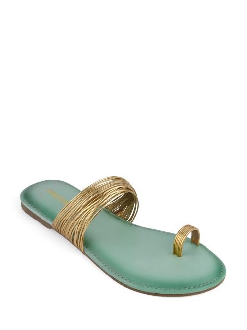 Signature Sole Pastel Green Ethnic Flats