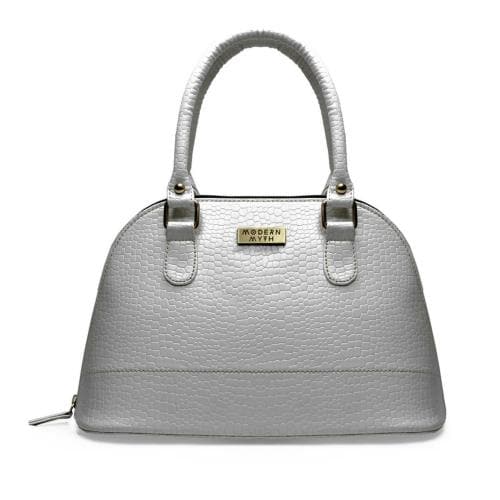 Senora White Faux Leather Women Handbag