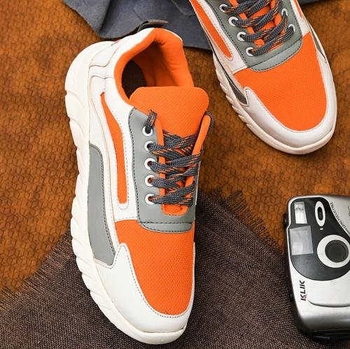 Scettro Orange Stylish Jordan Light Weight Trending Comfortable High top Shoes for Men