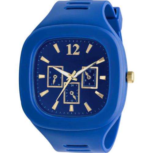 Varni Retail attrective Blue Squre Dial Silicon Mirror Analoge Boys And Men Watch
