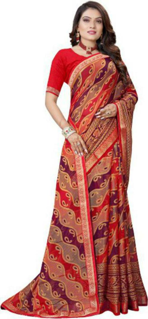 Mahalaxmi Fab Women Multicolor Striped Pure Silk Bollywood Saree