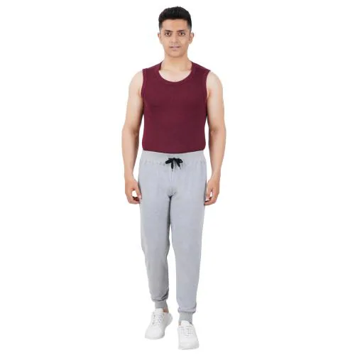 SAN TEE Men Solid Grey Track Pants - S Size