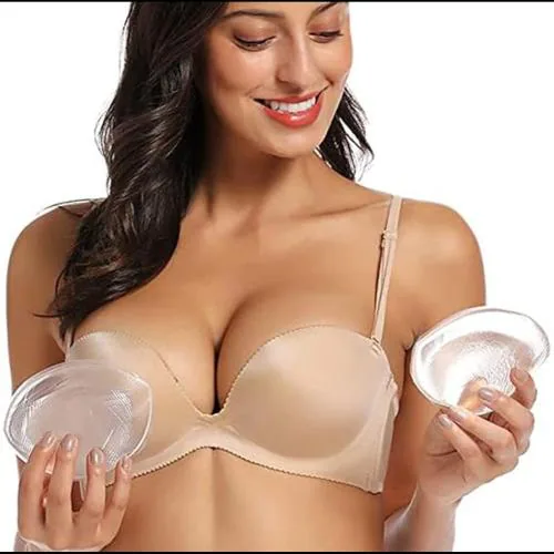 DCLUB Silicone Bra Inserts & Nipple Cover Gel Breast Pads Enhancers to Add 2 Cup, Suitable for Bras/Dresses/Swimsuits. 145gm
