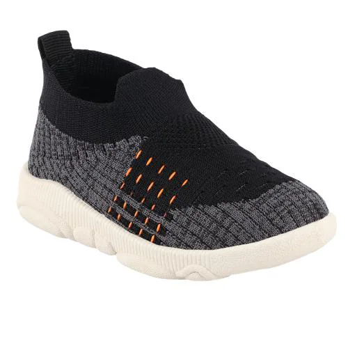 LEVOT GLORY-5 Slip-On Walking Shoes- Comfortable Footwear for Boys & Girls(15-20 Months)-BLACK