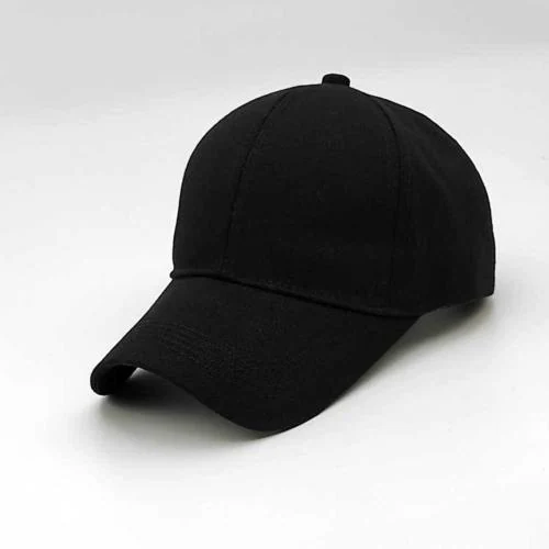 PLAIN BLACK BASEBALL CAP (FREE SIZE)
