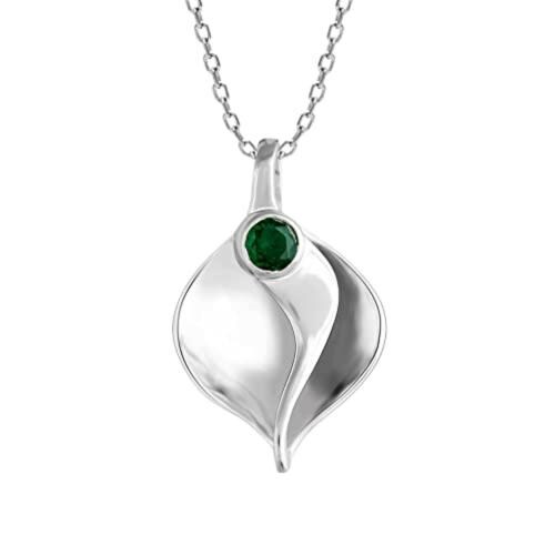 Giva Sterling Silver Silver Leafy Story Pendant For Women