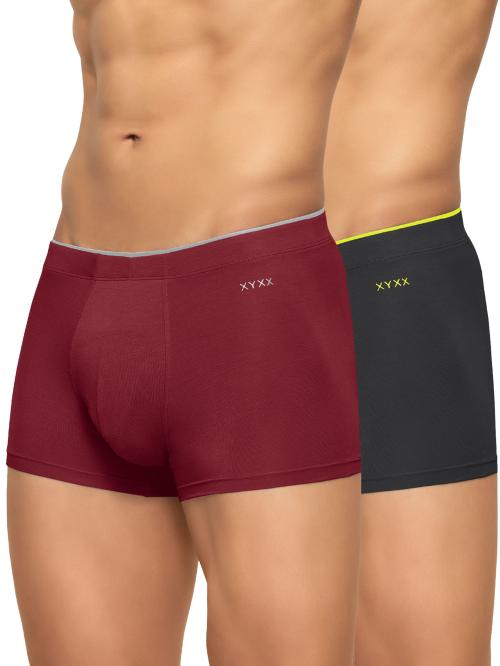 XYXX Pack of 2 Intellisoft Micro Modal Uno Men Trunks