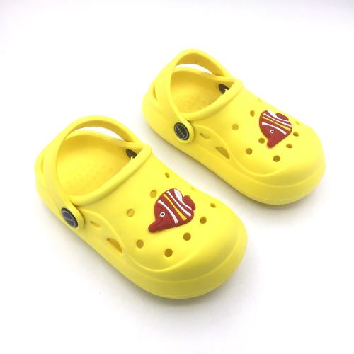 KRAKKI Toddlers Fish Print Applique Clogs