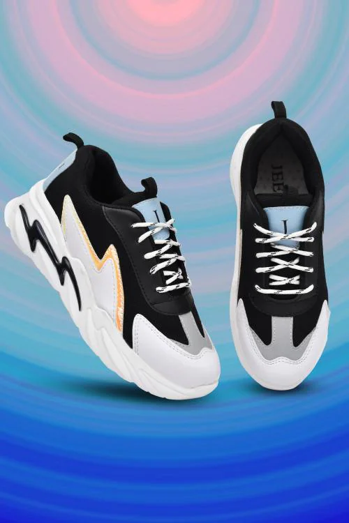 Jeevi Women's fashionable Gym & Training , Jogging, Outdoor Shoes For Women (Black)