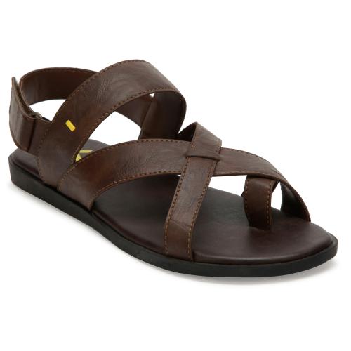 ID Men's Brown Backstrap Sandals