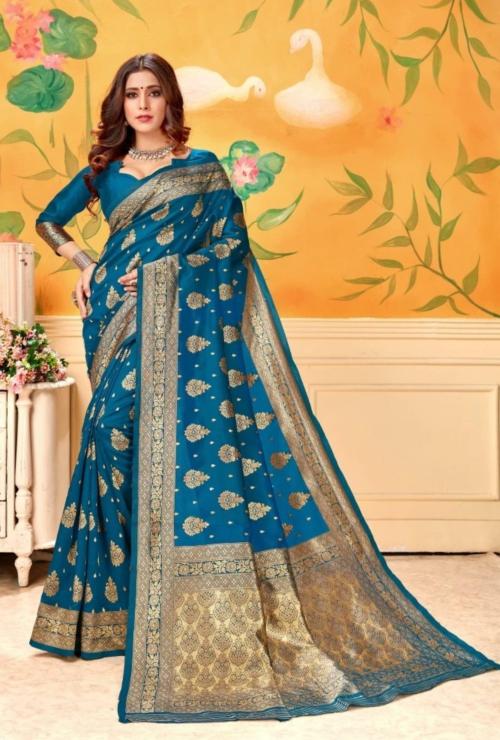 TRINITIFAB Women Saree | Saree | Traditional saree | Silk saree | Designer saree | Wedding saree | Party wear saree | Saree with blouse | Bridal saree | Festive saree -(Rama)