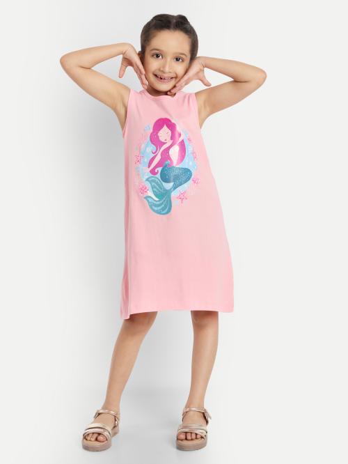 Whaou! Girls Dress | Dresses | Top | Daily Wear | Frock | Cotton | Lite Pink Colour Dress | 3 Years to 14 Years | Kids Girl Dress | A line Dress