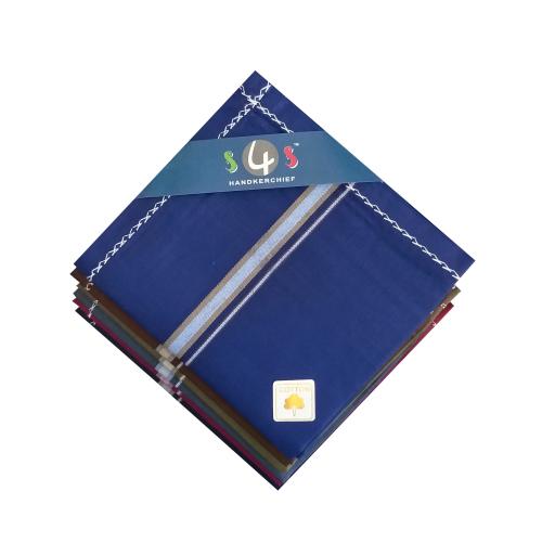 Buy S4S 100 Cotton Pack of 6 Premium Handkerchiefs Hanky For Men, Dark