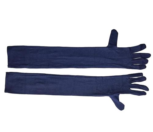 Cotson Women Cotton Full Hand Gloves For Sun Protection Bike Riding (Navy Blue, Free Size)