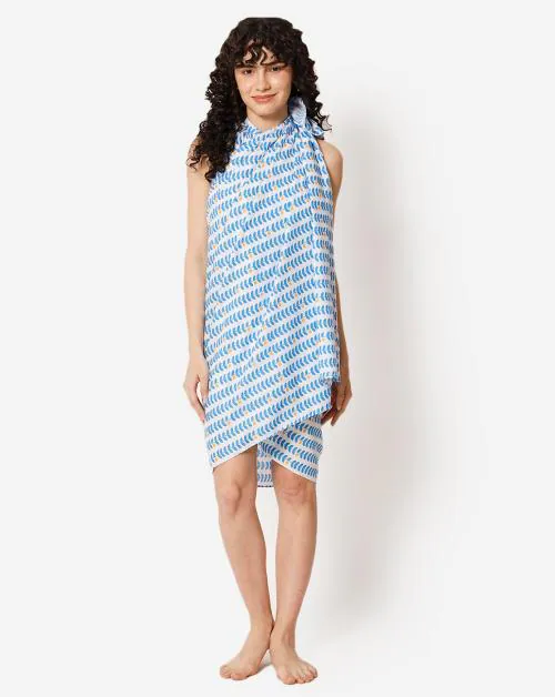 Beau Design Blue Color Sarong