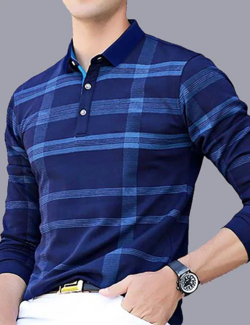 TRY THIS MEN POLO NECK COTTON T-SHIRT