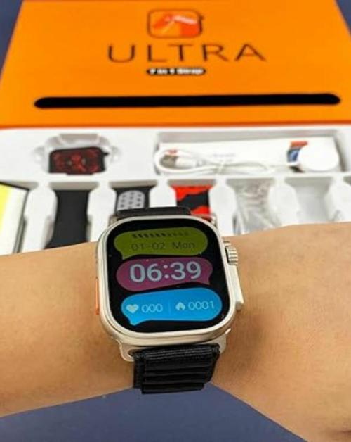 WALA Deal Ultra 8 Series 7 in 1-49 MM BT Calling Sports Mode Fitness 7 Belt for Men & Women Smartwatch (Multicolor Strap, Free Size)