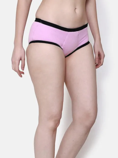 Sizi(PINK,Packof1 Women's Comfort Reusable, Absorbent Period Bikini Panties, Menstrual Leak Protection Underwear, Mid Waist Cotton Postpartum Ladies Panties Briefs Girls.