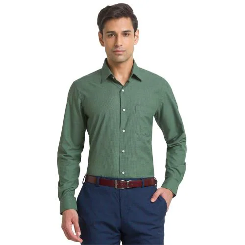Raymond Men Dark Green Formal Shirt