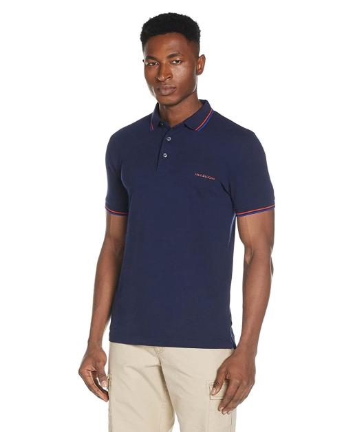 FRUIT OF THE LOOM Men's Royal Blue Solid Cotton Polo T-shirt