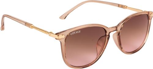 Voyage Gradient, UV Protection Wayfarer Full-Frame Brown, Pink Sunglasses (Women)