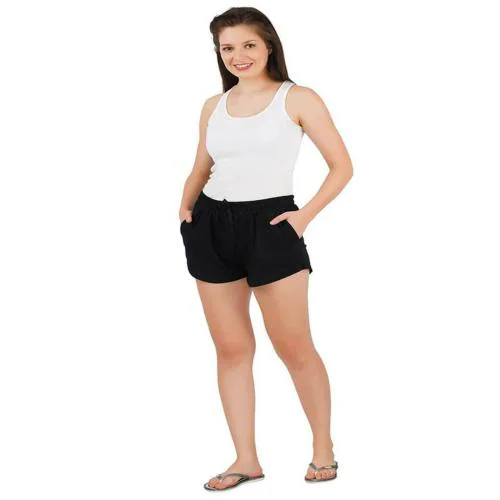 Jocker Women Black Inner Elastic Shorts (M)