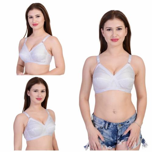 Cotton Bra For Women Full Coverage Non-Padded Non-Wired Plus Size