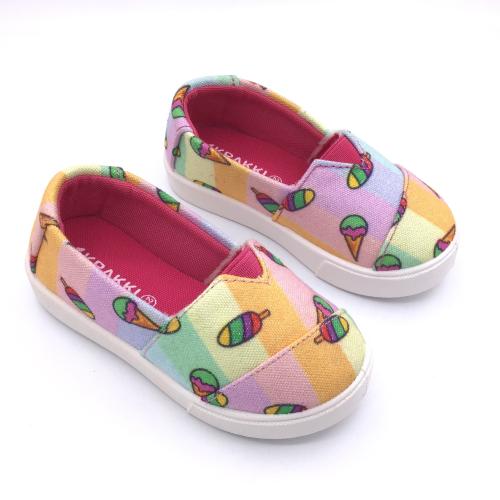 KRAKKI Kids Glitter Rainbow Color Print Shoes UK4