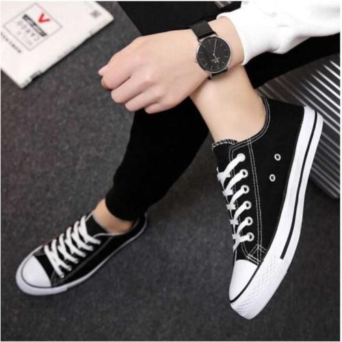 Castoes Trendy Sneakers Black Casual Shoes for Men