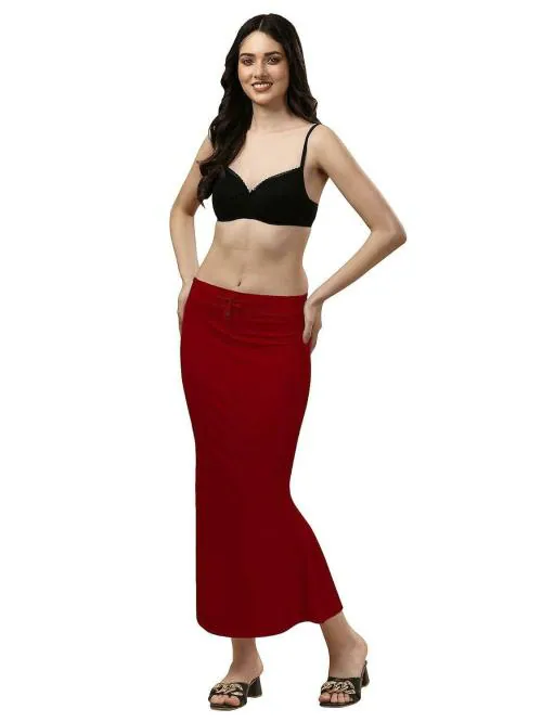 POOJARAN SAREE Cotton Lycra Saree Shapewear Petticoat for Women, Stretchable Saree Shaper Petticoat Inskirt, Shape wear Dress for Saree, Skirts