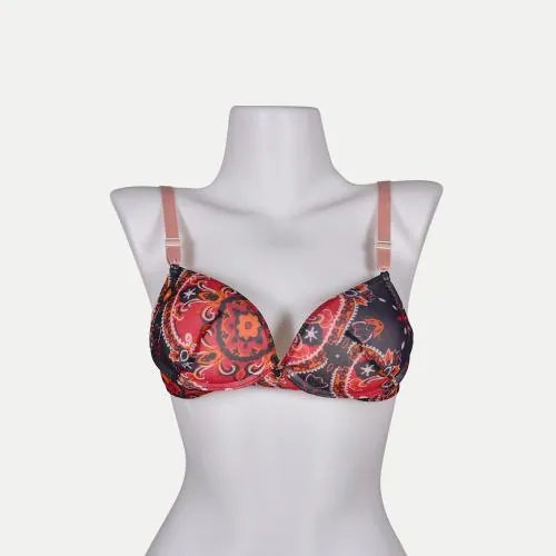 Rad Prix Women - Red Bold Print Push up Bra