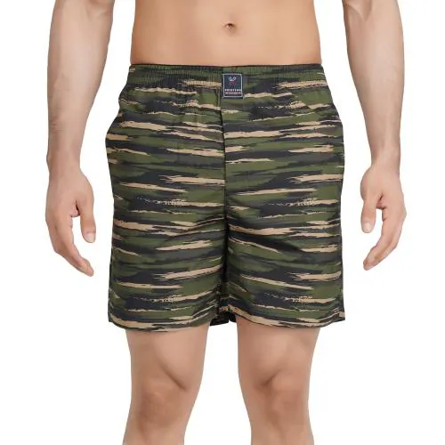 Kristino Mens Dark Green 100% Cotton Shorts