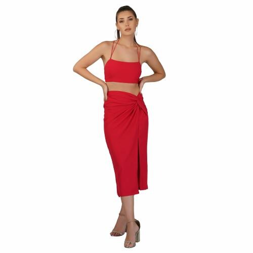 CHERI Womens Sleeveless Casual Bralette Top Red