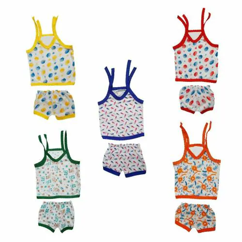 Veecap Born Baby Cotton Printed T-Shirt Combo set Infant 0-3 Months ( Multicolour Pack of 5)SST001