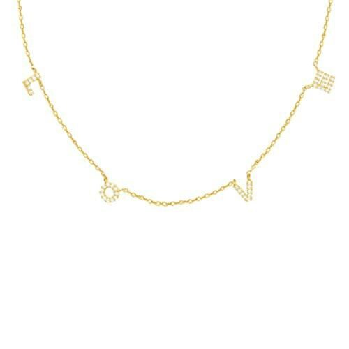 Giva Sterling Silver 18K Gold Plated Love Necklace For Women