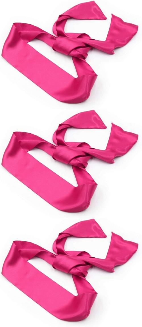 SONEEV MART Adjustable Satin Blindfold/Eye Cover/Sleep Mask/Satin Eye Covers for Couple,Travel, Nap, Meditation(PACK OF 3)