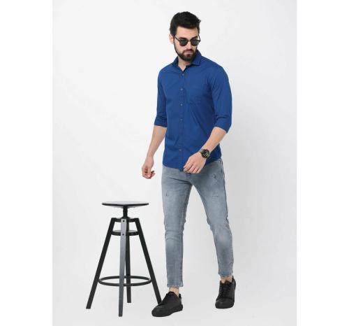 CAMISA Slim Fit Casual Shirts Premium Collections Blue Colour S Size Shirt