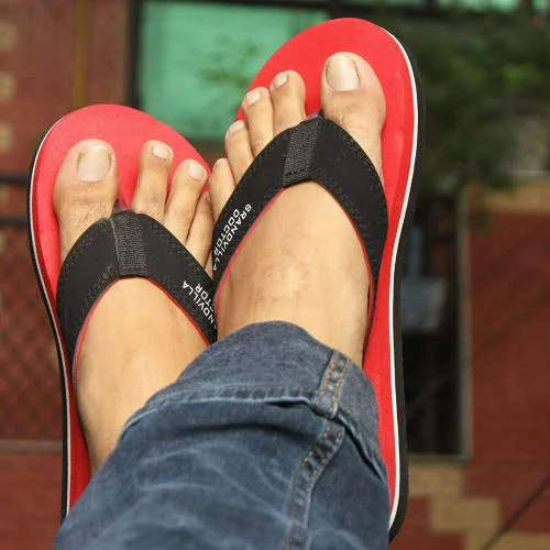 BRAND VILLA Brandvilla Doctor Slippers For Men Gents Daily Use Light Weight/Health/Ortho Care/Orthopedic/Diabetic/Antiskid/Acupressure/Pain Relief/Comfortable/Dr Sole Footwear/Home Chappal/Flip Flops SIZE 12 UK (RED)