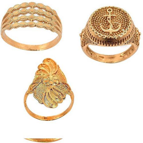Buy Handicraft Kottage Gold Plated Rings Combo for Women Metal Gold