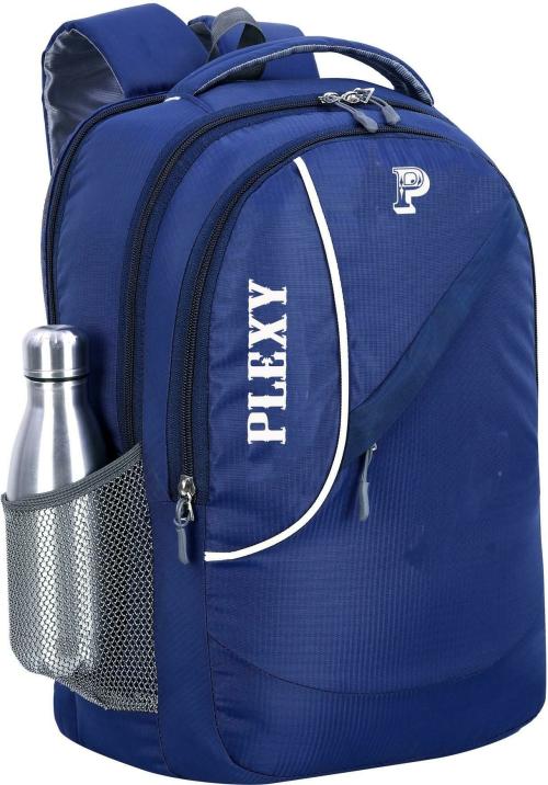 Plexy Navy Blue Polyester Laptop Backpack 35 L