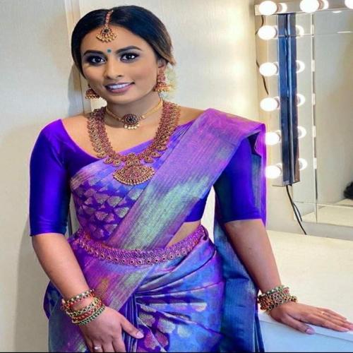 LOVISA FASHION Women Adorning Tradition the Beauty of Saree (Blue)