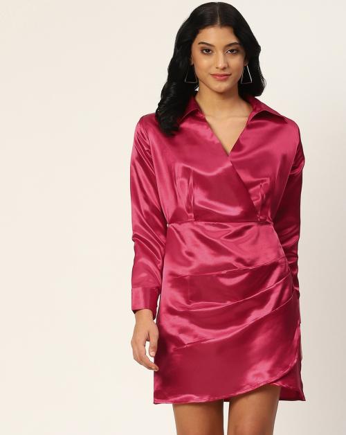 Fuchsia Shirt Dress