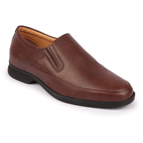 FAUSTO Men Brown Formal Outdoor Office Slip On Shoes - JioMart