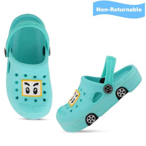 SMARTOTS Kids Dailwear Stylish & Trendy Sea Green Low-top Breathable Slip-Resistant Lightweight EVA Clogs for 1 to 5.5 Years Boys/Girls/Toddler