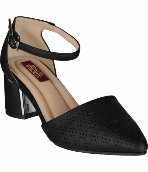 Shuz Touch Black Block Heels for Women