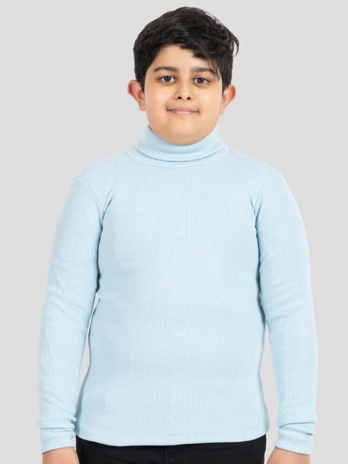 YHA Boys Turtle Neck Full Sleeve Sweaters Sky Blue